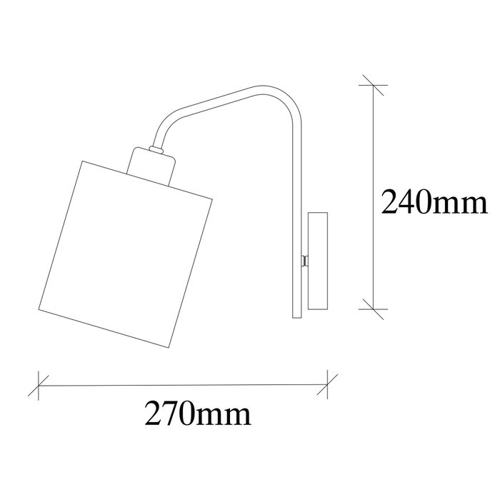 Opviq Aplique de Pared 6001 Metálico y Tela Níquel y Crema